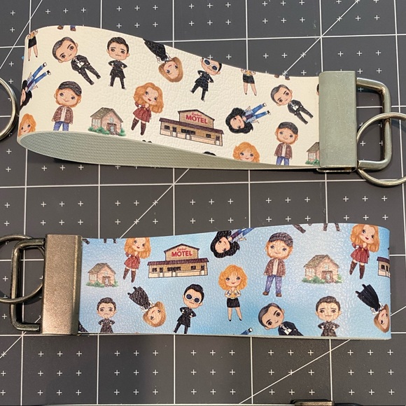 Rad Crafty Accessories - 🔑Schitt’s Creek keyfob! Faux leather white & blue